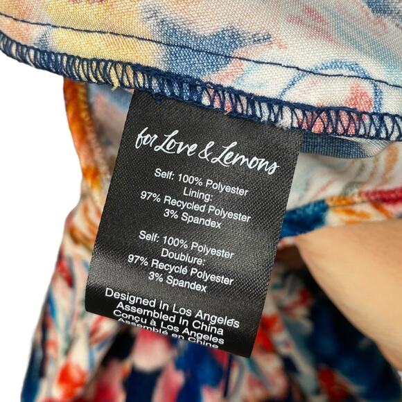 NWT For Love & Lemons Brooklyn Floral Velvet Corset Dress SZ M - Picture 11 of 11